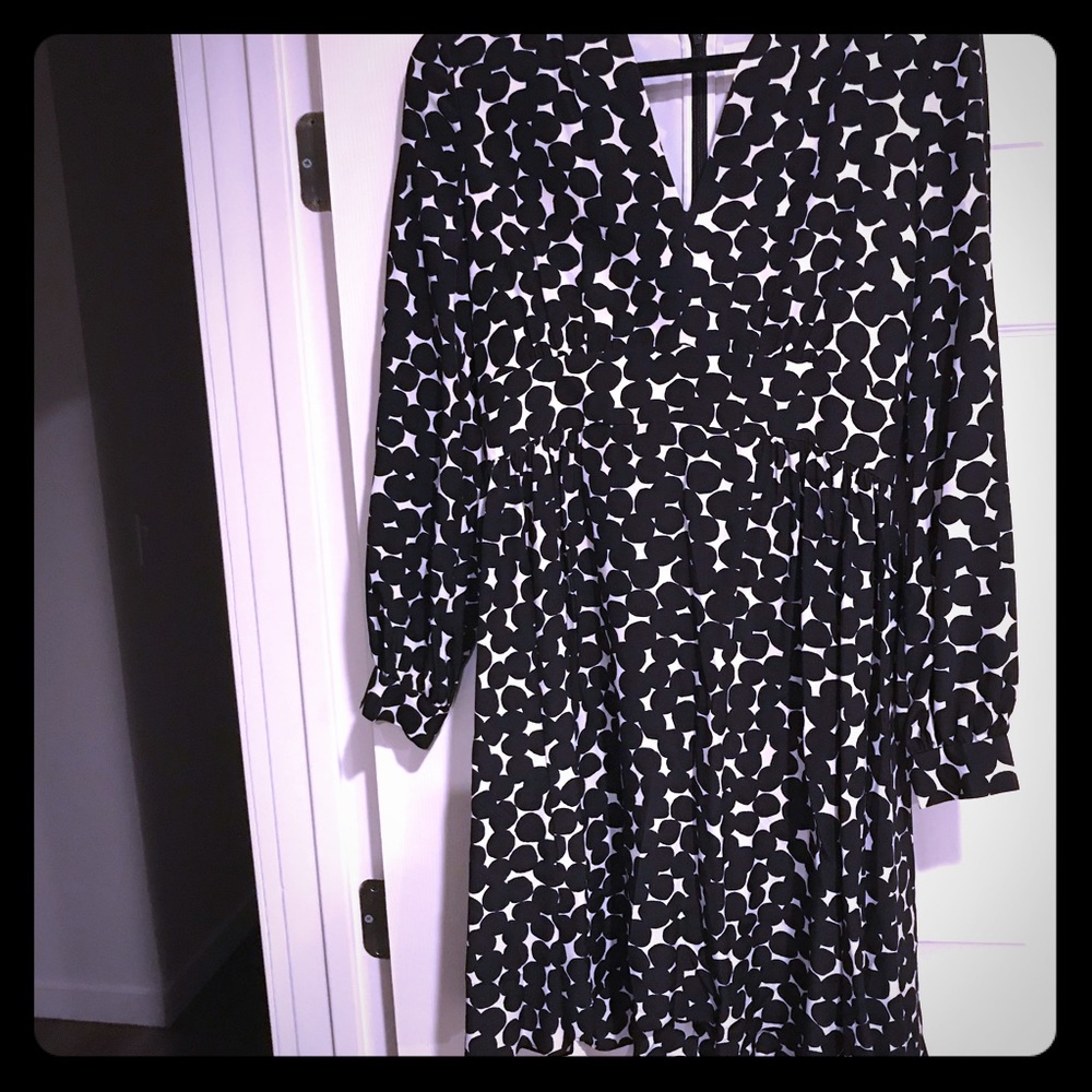 Kate Spade long sleeve polka dot dress